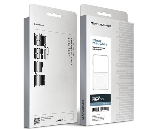 Чехол для мобильного телефона Armorstandart Clear MagCase Samsung Flip7 5G Transparent (ARM88135), изображение 5