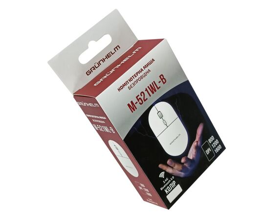 Мишка Grunhelm M-521WL-B Wireless White (126873), зображення 5
