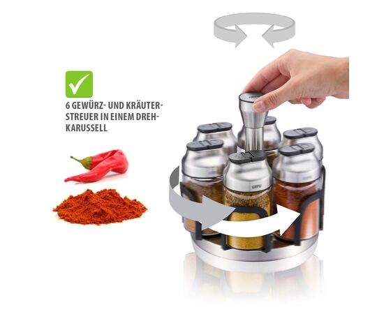 Набор для специй Gefu Kippo 6 емностей по 120 мл (33733), изображение 5