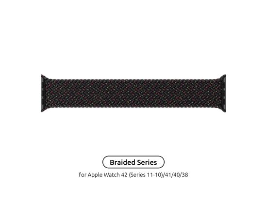 Ремінець до смарт-годинника Armorstandart Braided Solo Loop для Apple Watch 42 (Series 11-10)/41/40/38 Black Unity Size 2 (120 mm) (ARM64894)