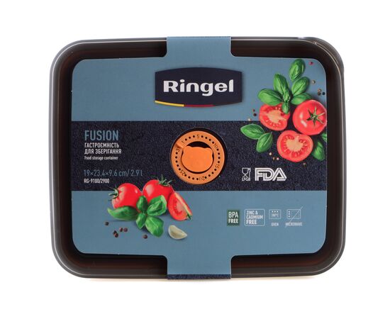 Харчовий контейнер Ringel Fusion прямокутний нержавіюча сталь 2900 мл (RG-9100/2900), зображення 3