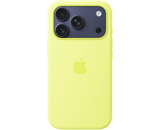 Чехол для мобильного телефона Apple Silicone iPhone 17 Pro Neon Yellow Model A3559 (MGFF4ZM/A), изображение 2