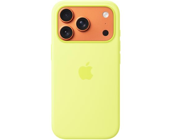 Чехол для мобильного телефона Apple Silicone iPhone 17 Pro Neon Yellow Model A3559 (MGFF4ZM/A), изображение 3