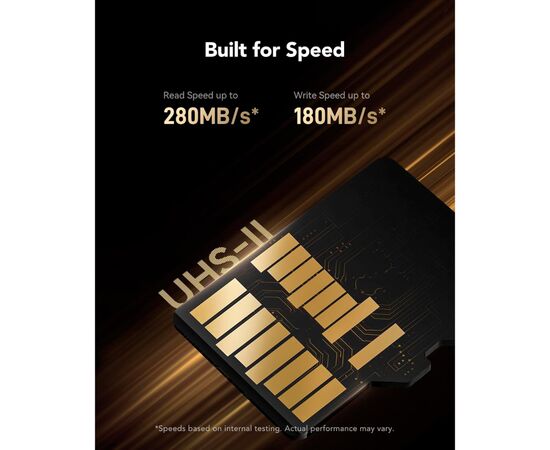 Карта памяти Lexar 256GB microSDXC class 10 UHS-II U3 V60 A1 Professional Gold (LMSGOLD256G-BNNNG), изображение 4