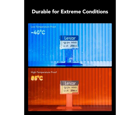 Карта памяти Lexar 256GB microSDXC class 10 UHS-II U3 V60 A1 Professional Gold (LMSGOLD256G-BNNNG), изображение 6