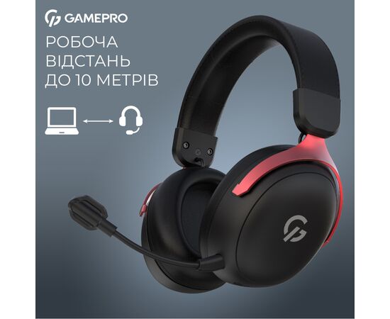 Наушники GamePro Asgard Freya Pro Wireless Black/Red (HSW201BR), изображение 8