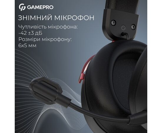 Наушники GamePro Asgard Freya Pro Wireless Black/Red (HSW201BR), изображение 9