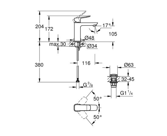 Змішувач Grohe QuickFix 1018330000, зображення 4