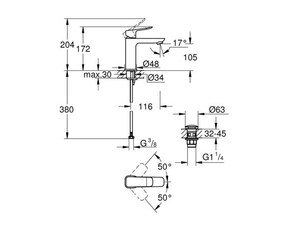 Змішувач Grohe QuickFix 1018332430, зображення 4