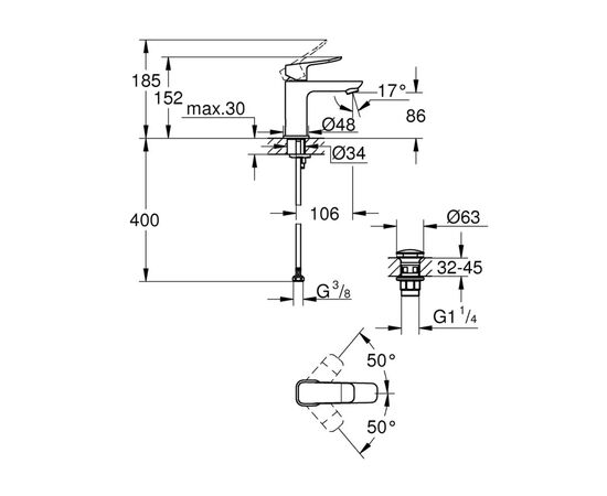 Змішувач Grohe QuickFix 1018572430, зображення 5