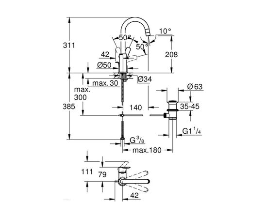 Змішувач Grohe QuickFix 242032432, зображення 5