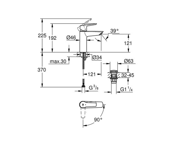 Змішувач Grohe QuickFix 23746002, зображення 4