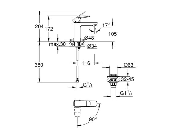 Змішувач Grohe QuickFix 1018362430, зображення 5
