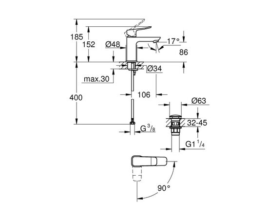 Змішувач Grohe QuickFix 1018612430, зображення 5