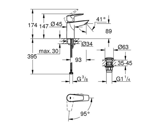 Змішувач Grohe QuickFix 23900001, зображення 6