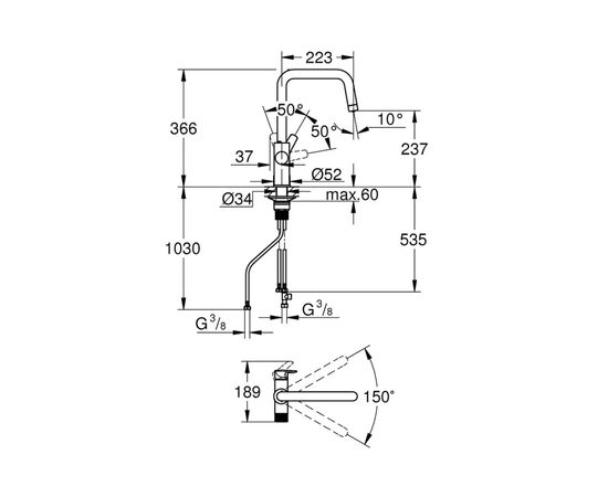 Змішувач Grohe QuickFix 30631000 (CV036255), зображення 3