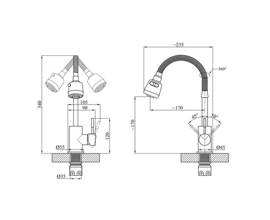 Змішувач Agua Acero-INOX035-2 (CV023291), зображення 10