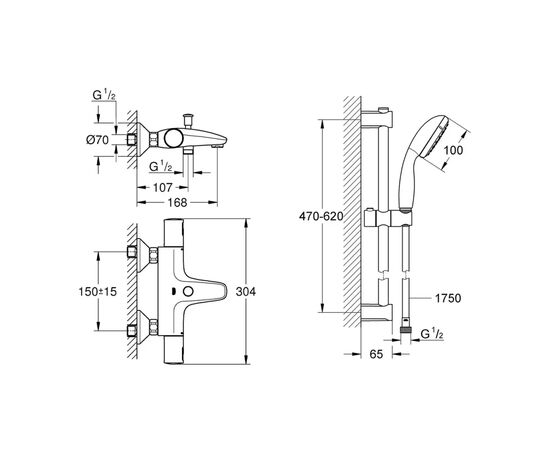 Змішувач Grohe QuickFix Precision Start Black (UA303907T1), зображення 7