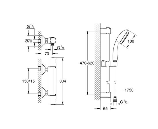 Змішувач Grohe QuickFix Start Black (UA303908T1), зображення 7