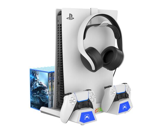 Зарядное устройство iPega для Sony PlayStation 5 Slim з зарядкою для геймпадів (PG-P5S023), изображение 3