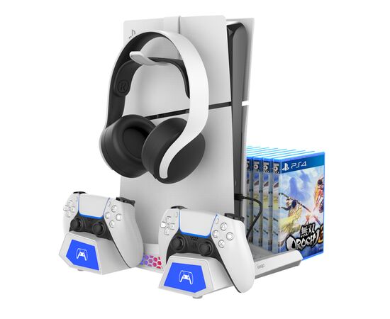 Зарядное устройство iPega для Sony PlayStation 5 Slim з зарядкою для геймпадів (PG-P5S023), изображение 4