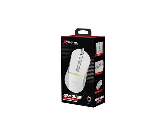 Мишка Xtrike ME GM-322 USB White (GM-322WH), зображення 2