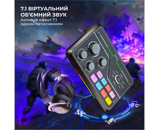 Мікшерний пульт Fifine SC8 Black (SC8), зображення 7