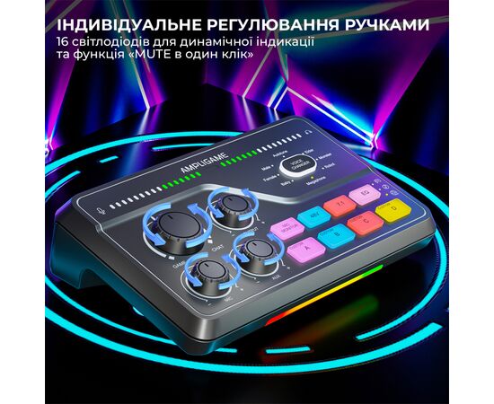 Мікшерний пульт Fifine SC8 Black (SC8), зображення 9