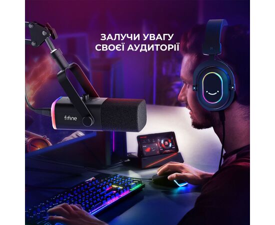 Мікрофон Fifine AM8T USB Black (AM8T), зображення 10