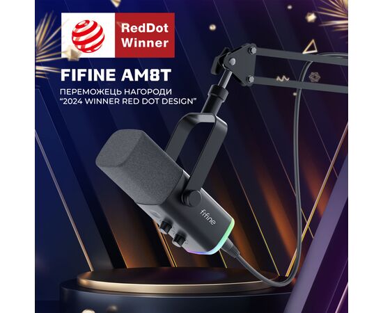 Мікрофон Fifine AM8T USB Black (AM8T), зображення 4