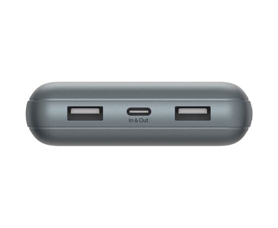 Батарея універсальна Belkin 10000mAh 15W 2xUSB-A, USB-C Gray (BPB011BTGY), зображення 10