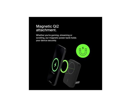 Батарея універсальна Belkin 10000mAh MagSafe Wireless Qi2 Black (BPD008BTBK), зображення 3