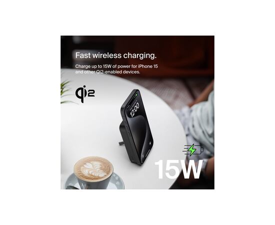 Батарея універсальна Belkin 10000mAh MagSafe Wireless Qi2 Black (BPD008BTBK), зображення 5