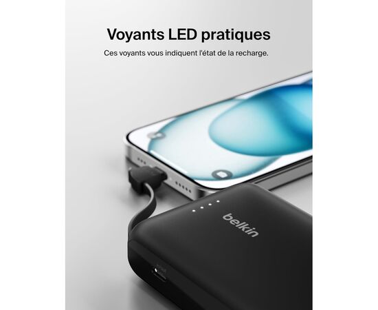 Батарея универсальная Belkin 10000mAh, 20W, USB-C, Black (BPB021HQBK), изображение 10
