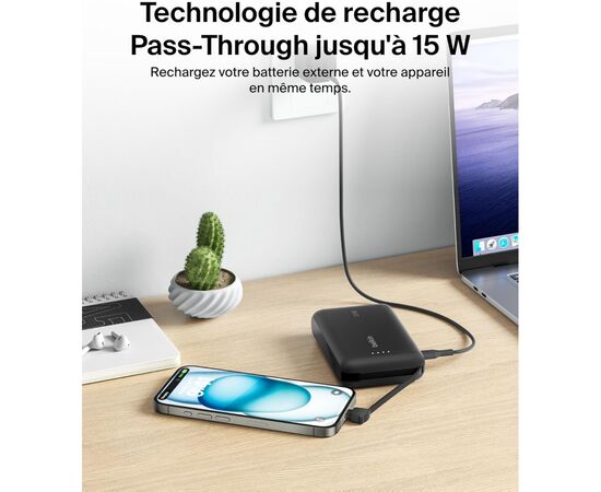 Батарея универсальная Belkin 10000mAh, 20W, USB-C, Black (BPB021HQBK), изображение 11