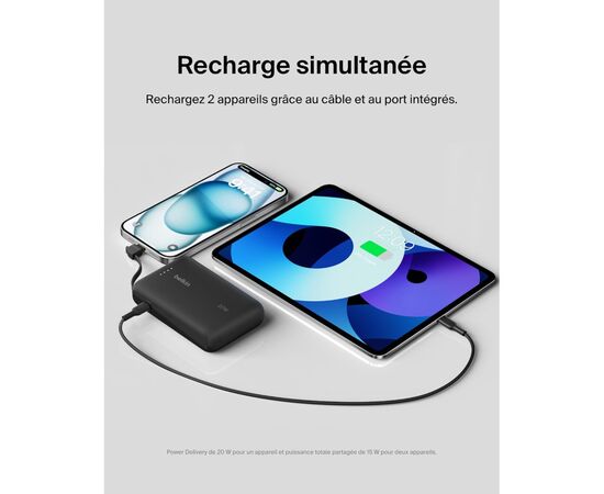 Батарея универсальная Belkin 10000mAh, 20W, USB-C, Black (BPB021HQBK), изображение 12