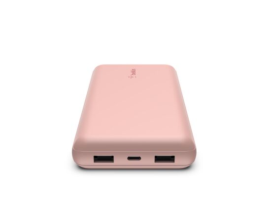 Батарея универсальная Belkin 20000mAh 15W, Dual USB-A, USB-C Rose Gold (BPB012BTRG), изображение 7