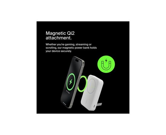 Батарея універсальна Belkin 8000mAh MagSafe Wireless Qi2 White (BPD007BTWH), зображення 5