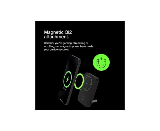 Батарея універсальна Belkin 8000mAh MagSafe Wireless Qi2 Black (BPD007BTBK), зображення 3
