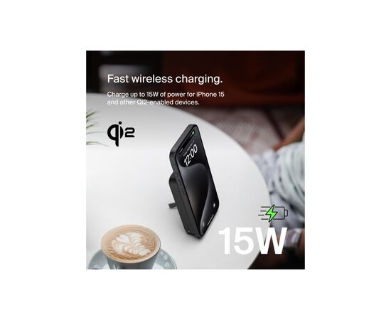 Батарея універсальна Belkin 8000mAh MagSafe Wireless Qi2 Black (BPD007BTBK), зображення 7