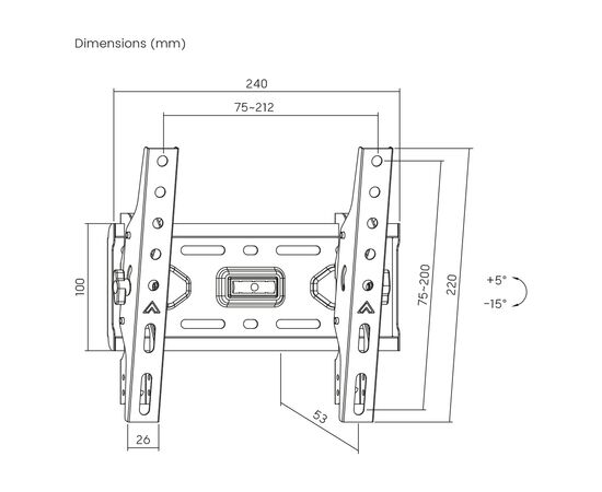 Кронштейн Brateck KL36-22T, зображення 5