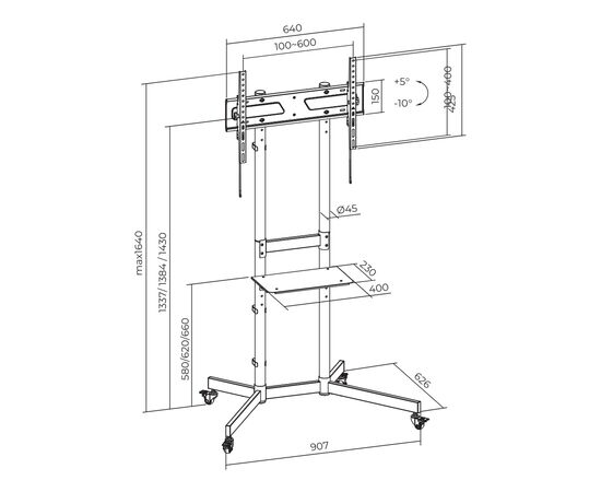 Стійка презентаційна ITech T1043TE, зображення 9