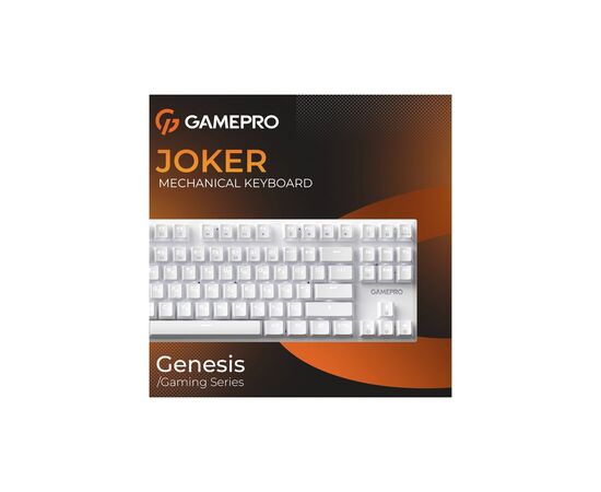 Клавиатура GamePro Genesis Joker MK124W Outemu Red Switch USB UA White (MK124W), изображение 8