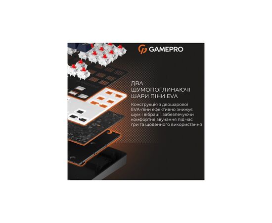 Клавиатура GamePro Genesis Metallic MK110B Outemu Red Switch USB UA Black (MK110B), изображение 10