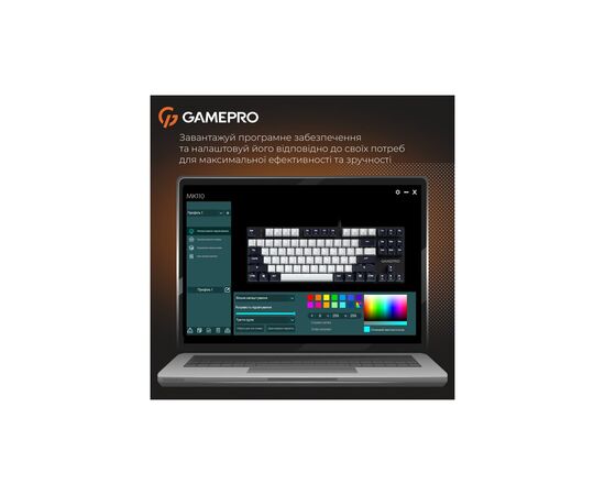 Клавиатура GamePro Genesis Metallic MK110B Outemu Red Switch USB UA Black (MK110B), изображение 11