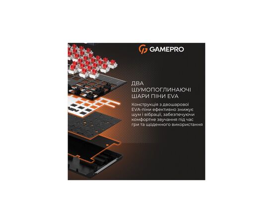 Клавиатура GamePro Genesis Metallic MK144B Outemu Red Switch USB UA Black (MK144B), изображение 10