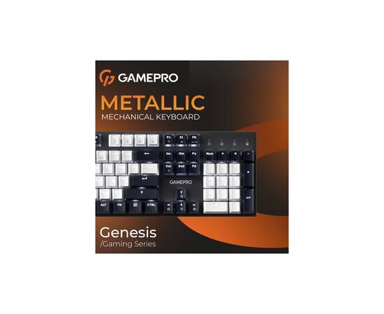 Клавиатура GamePro Genesis Metallic MK144B Outemu Red Switch USB UA Black (MK144B), изображение 7