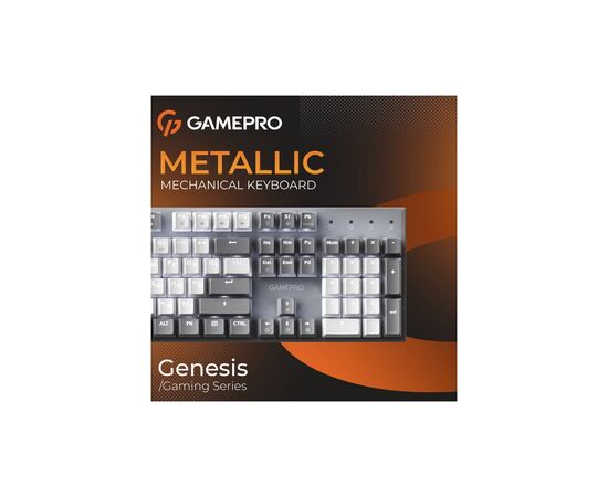 Клавиатура GamePro Genesis Metallic MK144G Outemu Red Switch USB UA Gray (MK144G), изображение 7
