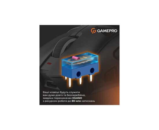 Мышка GamePro Genesis Spider Wireless/Bluetooth/USB Black (GM870B), изображение 11