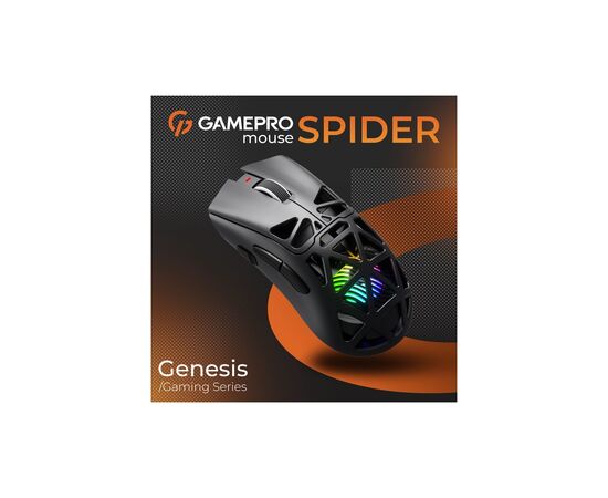 Мышка GamePro Genesis Spider Wireless/Bluetooth/USB Black (GM870B), изображение 4